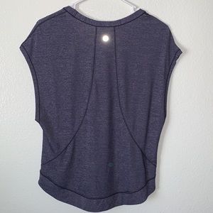 Lululemon Pace Perfect Short Sleeve Heathered Midnight Navy/Midnight Nav…